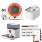 Groove Q-Clean Otomatik Kedi Tuvaleti Turuncu - Petfit Aqua Flow Akıllı Su Pınarı - Petfit CatMax Pro Plus Otomatik Mama Kabı