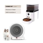 Groove Q-Clean Wi-Fi Akıllı Otomatik Kedi Tuvaleti Gri + Petfit AutoDine X 5L Wi-Fi Kameralı Akıllı Otomatik Mama Kabı Besleme Ünitesi Bundle