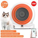 Groove Q-Clean Wi-Fi Otomatik Akıllı Kedi Tuvaleti Turuncu Ultra Sessiz - Akıllı Sprey Koku Giderici - APP Kontrol