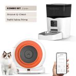 Groove Q-Clean Wi-Fi Otomatik Kedi Tuvaleti Turuncu - Petfit Feline Prime 3L Wi-Fi Kameralı Akıllı Otomatik Mama Kabı