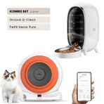 Groove Q-Clean Wi-Fi Otomatik Kedi Tuvaleti Turuncu - Petfit Meow Pure 3L Wi-Fi Kameralı Akıllı Otomatik Mama Kabı