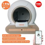 Groove Ti+ 65L Wi-Fi Otomatik Akıllı Kedi Tuvaleti Kahverengi (Ultra Sessiz+App Kontrol+Akıllı Sensör+Uv Filtre) - 53 x 41 x 41 cm