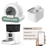 Groove Ti+ Otomatik Kedi Tuvaleti Yeşil - Petfit Aqua Flow Akıllı Su Pınarı Çeşmesi - Petfit Feline Prime Otomatik Mama Kabı