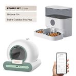 Groove Ti+ Wi-Fi Akıllı Otomatik Kedi Tuvaleti - Petfit CatMax Pro Plus 5L Kameralı Akıllı Otomatik Mama Kabı