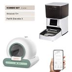 Groove Ti+ Wi-Fi Akıllı Otomatik Kedi Tuvaleti Yeşil + Petfit Elevate X 4L Wi-Fi Akıllı Otomatik Mama Kabı Besleme Ünitesi Bundle