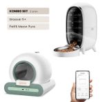 Groove Ti+ Wi-Fi Akıllı Otomatik Kedi Tuvaleti Yeşil + Petfit Meow Pure 3L Wi-Fi Kameralı Akıllı Otomatik Mama Kabı Besleme Ünitesi Bundle