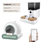 Groove Ti+ Wi-Fi Otomatik Kedi Tuvaleti Yeşil - Petfit AutoDine X Plus 5L Wi-Fi Kameralı Akıllı Otomatik Mama Kabı