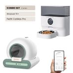 Groove Ti+ Wi-Fi Otomatik Kedi Tuvaleti Yeşil - Petfit CatMax Pro 5L Wi-Fi Kameralı Akıllı Otomatik Mama Kabı