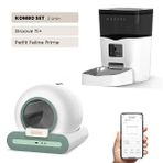 Groove Ti+ Wi-Fi Otomatik Kedi Tuvaleti Yeşil - Petfit Feline Prime 3L Wi-Fi Kameralı Akıllı Otomatik Mama Kabı