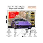 Groove Vizio Pro 100 Inch 220x125cm Blackout Işık Geçirmez Tripod Ayaklı Projeksiyon Perdesi