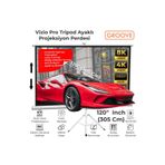 Groove Vizio Pro 120¨Inch 265x150cm Blackout Işık Geçirmez Tripod Ayaklı Projeksiyon Perdesi +Taşına