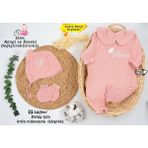 Gros Shop 4 Katlı Müslin 3'lü Hastane Çıkış Mevlüt Seti %100 Pamuk Organik - Yenidoğan - Şişe Yeşili