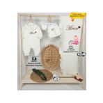 gros shop Yakalı Müslin Kumaş Hastane Çıkış Mevlüt Seti %100 Pamuk Organik (Kişiye Özgü İsimli Nakış Desenli)