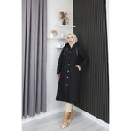 grosh fashion Kadın Uzun Kapitone ince Mont – Kapüşonlu