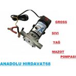 Gross 24 Volt Yağ Mazot Sıvı Aktarma Pompası 3/4 100% Yerli