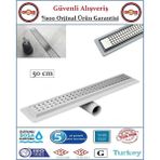 Gross AVM Duş Gider Kanalı - Dönerli Alt Hazne - 304 Paslanmaz Izgara - 50CM - 50 CM