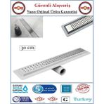 Gross AVM Duş Gider Kanalı - Dönerli Alt Hazne - 304 Paslanmaz Izgara - Ayaksız - 30CM - 30 CM