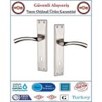 Gross AVM Kuğu Ahşap Iç Oda Kapı Kolu - Mat Nikel - 1 Takım Ön ve