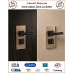Gross AVM Prizma Rozetli Wc Banyo Kapı Kolu - Mat Siyah - 1 Takım Ön ve Arka
