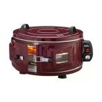 Gross Yuvarlak Davul Fırın Standart Ayarlanabilir Termostat = 50°C-320°C 1300W - 53Cm Alüminyum Tepsi Ön Gözetleme Camı Af-008B (5433)