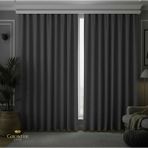 Groster Spor Antrasit Blackout, Işık Güneş Geçirmez Karartma Perde Güneşlik, Fon Perde Pilesiz [enxboy] - 180 x 260 cm