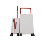 GROUND Jade 2'li Valiz Seti Orta-Kabin - Geniş Çekçekli – Beyaz - 10670