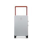 GROUND Jade Kabin Boy Valiz Geniş Çekçekli – Beyaz - 10670