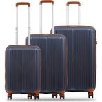 GROUND Sirius Gar 3’lü Valiz Seti Denim Taba - 10728 - Mavi - Taba