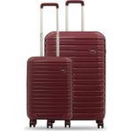 GROUND Vanille 2'li Valiz Seti Büyük-Kabin(Küçük) Bordo - 10663
