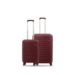 GROUND Vanille 2'li Valiz Seti Orta-Kabin - Bordo - 10663