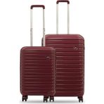 GROUND Vanille 2'li Valiz Seti Orta-Kabin(Küçük) Bordo - 10663