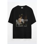 Grove Fashion Rönesans Dönemi Tablo Baskılı Unisex Oversize T-shirt