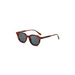 Grovela Leopar Desenli Gri Cam Vintage & Retro Unisex Güneş Gözlüğü