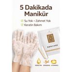 GROVİNG JEL Susuz Manikür Eldiveni Seti – Keratin & Vitamin E El Bakımı | Törpü + İtici + Havlu Dahil