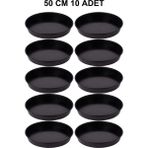 Grow Wizard Yuvarlak Saksı Altlığı 50 cm 10 Adet - Siyah