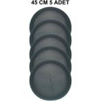 Grow Wizard Yuvarlak Yeşil Saksı Altlığı 45 cm 5 Adet - Siyah