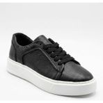 Growish GD0109 Hakiki Floter Deri Yüksek Eva Taban Uzun Süre Ayakta Kalmaya Uygun Siyah Spor Klasik Sneaker Ayakkabı - Siyah Floter