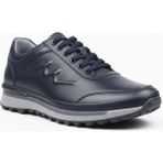 Growish GR0465 Hakiki Deri Hafif ve Sağlam Termo Taban Kabartmalı Sneaker Koşu Yürüyüş Ayakkabısı - Lacivert