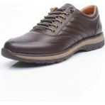 Growish GR0468 Hakiki Deri Hafif ve Sağlam Termo Taban Gizli Bağcık Sneaker Koşu Yürüyüş Ayakkabısı - Kahverengi Biyeli