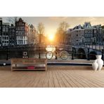 Grown Amsterdam Kanalı Şehir Manzarası Duvar Kağıdı