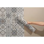 Grown Geometrik Bej Karo Desenli Kendinden Yapışkanlı Duvar Kağıdı - Mutfak ve Banyo