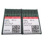 Groz-Beckert İğne CKPSMS Şeffaf Plastik kutu-20 ADET GROZ-BECKERT Deri Nokta Endüstriyel Dikiş Makinesi İğneleri 134LR,PFX134LR (İğne Boyutu: 21/130)