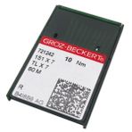 GROZ-BECKERT İğne CKPSMS Şeffaf Plastik Kutuda - 10 ADET/Pk. Groz-Beckert 151X7, TLX7, 60M Eğimli Serger Overlok Makinesi İğneleri (İğne Boyutu: 90/3)