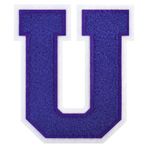 GROZON 11,5 cm Letterman Mektupları Şönil İşlemeli Yama Varsity Mektup Yamalar Giyim Ceketler Spor Giyim Kot Çantaları (Mor, U)