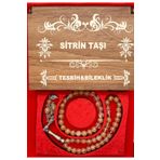 grs oyuncak AHŞAP KUTUDA SİTRİN TAŞI TESBİH-BİLEKLİK SETİ