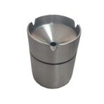 Grtes Paslanmaz Çelik Kokusuz Mini Küllük 9cm (Oto-Balkon-Bahçe) - Stainless Steel Ashtray