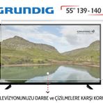 Grundig 50VLX7730SP 55 İnç 139 140 Ekran Koruyucu
