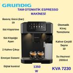 Grundig Kva 7230 1350 W Tam Otomatik Espresso Makinesi+ Mutfak Hassas Dijital Tartı Hediye - Gri - Siyah