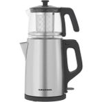 Grundig Paslanmaz Çelik Cam Çay Makinesi, Süzgeçli, Pratik ve Şık Tasarım - Açık Bej