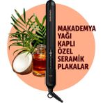 Grundig Saç Düzleştirici 28 mm Makademya Yağı Kaplı Seramik Plaka 230°C Ayarlı Isı Kontrolü